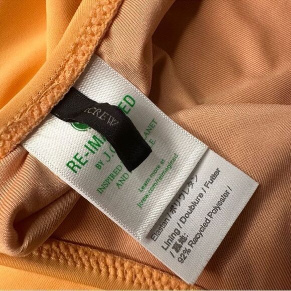 J.Crew one-piece scoop neck full coverage peach swim bathing suit size 12 - Picture 4 of 6